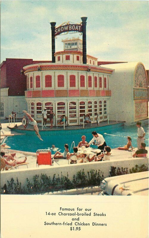 Las Vegas Nevada Hotel Showboat Swimming Pool Colorpicture Postcard 21-7399