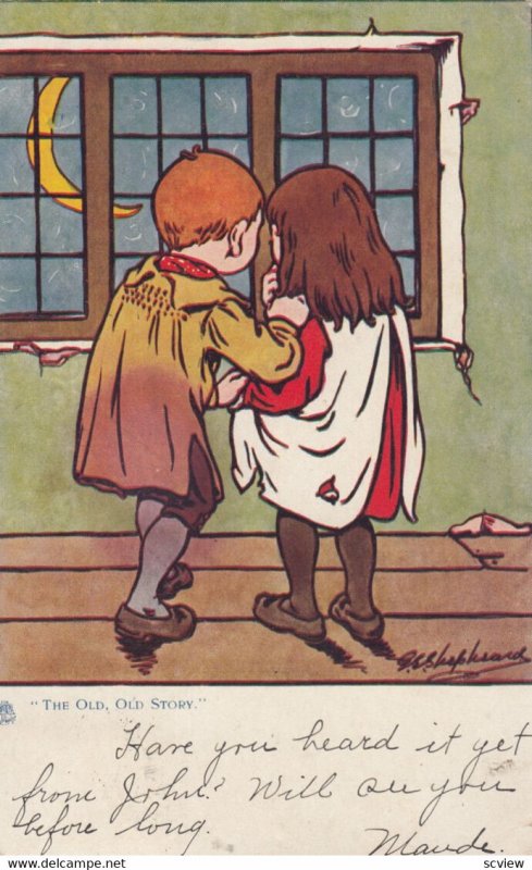 Child couple by Shepheard, 1905; TUCK 761