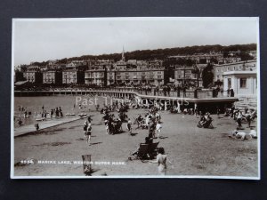 Somerset WESTON SUPER MARE Marine Lake - Old RP Postcard by E A Sweetman