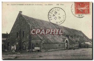 Old Postcard Saint Pierre Sur Dives Les Halles