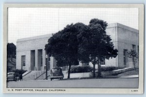 Vallejo California CA Postcard United States Post Office Building Exterior 1940