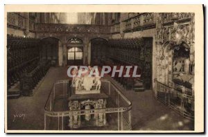 Old Postcard Bourg Ain Brou Church Choir and the Mausoleum of Philibert le Beau