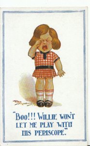 Children Postcard - Young Girl Crying - Ref 13395A