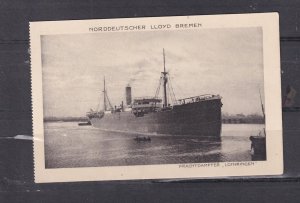 GERMAN SHIP  LOTHRINGEN , NORTH GERMAN LLOYD, BREMEN, c1935 ppc,, unused.
