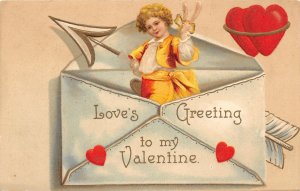 H89/ Valentine's Day Love Holiday Postcard c1910 Letter Love 85