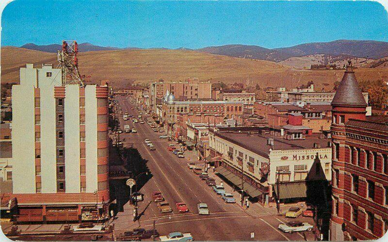 Autos Birdseye Higgins Avenue 1952 Missoula Montana Ross Hall 2203 Dexter