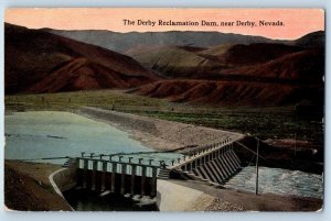 Derby Nevada NV Postcard Bird's Eye View The Derby Reclamation Dam c1910 Antique