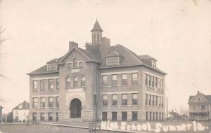 Summer Iowa High School Real Photo Antique Postcard J68950