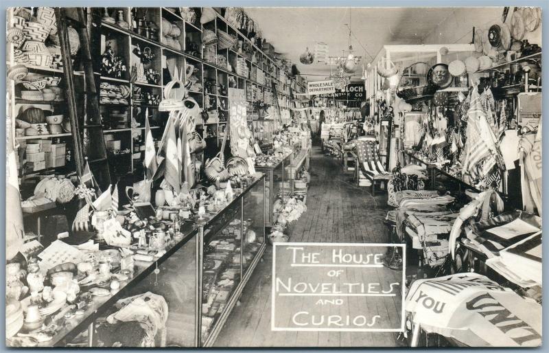 INDIAN HOUSE OF NOVELTIES & CURIOS SAN FRANCISCO CA VINTAGE REAL PHOTO PC RPPC