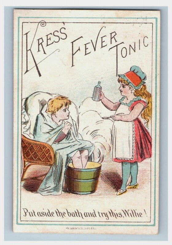 1870s-80s Kress' Fever Tonic Iler & Morris Druggists Shreveport, LA F164
