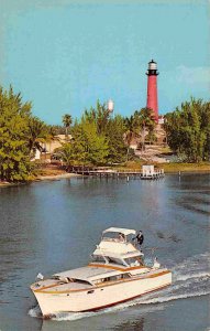 Jupiter Lighthouse Deep Sea Fishing Boat Florida postcard