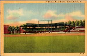 Stadium Naval Training Station Norfolk VA c1947 Vintage Postcard Q34
