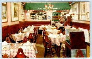 NEW YORK CITY, NY ~ French Restaurant CHEZ GEORGES Steak Pommes Frites Postcard