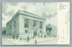 UNION HILL NJ CARNEGIE LIBRARY ANTIQUE POSTCARD