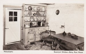 Pennsylvania Philadelphia The Betsy Ross House Basement Kitchen Real Photo