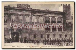 Old Postcard Monaco Palais Du Prince Carabinieri