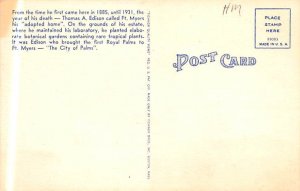 Thomas A Edison Memorial Bridge Ft Myers, Florida, USA Postcard