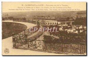 Old Postcard Saint Germain en Laye Panorama taken from the Terrace