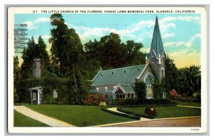 Postcard CA The Little Church Of The Flowers Glendale Vintage Standard View Card 