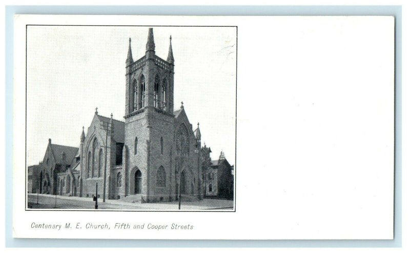 1905 Centenary ME Church, Fifth and Cooper Street New Jersey NJ Vintage Postcard