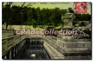 Postcard Old Nimes Jardins De La Fontaine