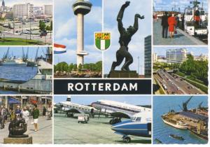 Rotterdam Holland Netherlands Nederland Multiview c1966 Vintage Postcard C4