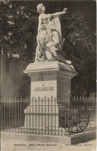 CPA BARJOLS Statue Martin-Bidoure (1111710)