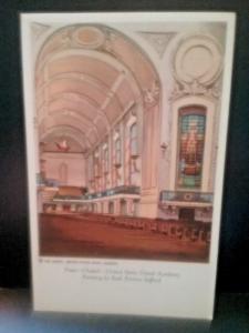 Postcard  Chapel - US Naval Academy, Reprint of Painting by Ruth Perkins,Safford