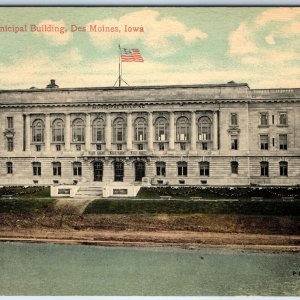 c1910s Des Moines, IA Municipal Building Government Greek Roman Capitol PC A243