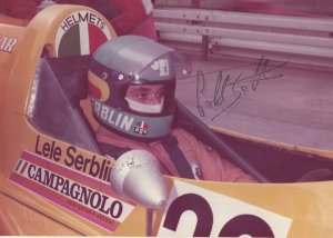 Gabriele Serbin Italian Motor Sports Car Racing Vintage Hand Signed Photo