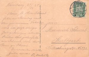 A163 Germany 1925 Konstanz a B Harbor View Steamboat vintage postcard