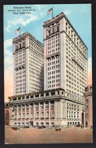 NEW YORK CITY Biltmore Hotel Madison Avenue, 43rd to 44th Street Divided Back