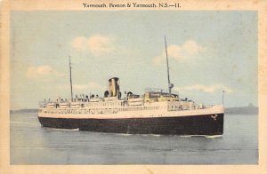 Yarmouth Boston Eastern Steamship Line Ship Writing on back 