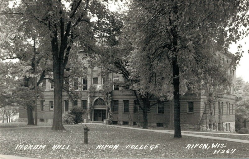 USA Ingram Hall Ripon College Wisconsin RPPC 03.30