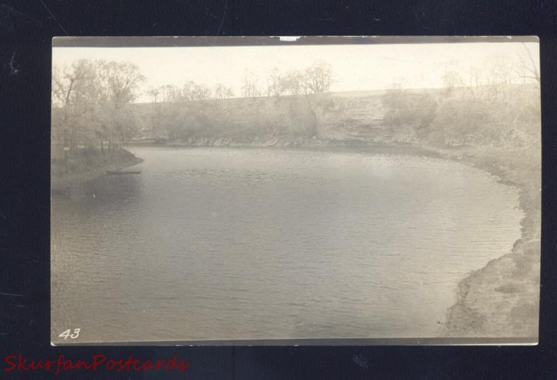 RPC IOWA FALLS IOWA 1910 RIVER SCENE AZO VINTAGE REAL PHOTO POSTCARD