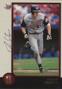 Darin Erstad Anaheim Angels Printed Signed Rare Baseball Trading Card