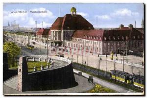 Old Postcard Dortmund Hauptbahnhof