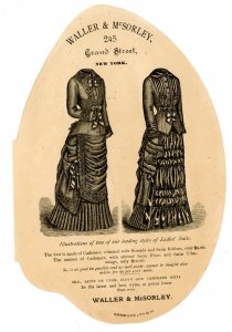 1880s Engraved Die-Cut Clam Shell Folder Waller & McSorley NY 3B