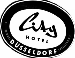Germany Duesseldorf City Hotel Vintage Luggage Label sk4704