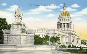 cuba, HAVANA, El Capitolio, Capitol Building (1940s) Postcard