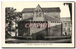 Old Postcard Poitiers Baptistere 4th St Jean