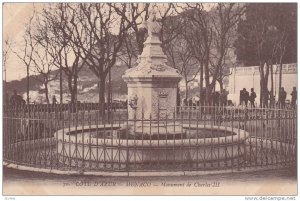 Monument De Charles III, Azure Coast, Monte-Carlo, Monaco, 1900-1910s