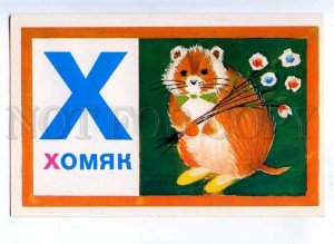 200089 RUSSIA Alphabet hamster by Rapoport old postcard