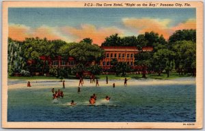 Panama City Florida FL, 1957 The Cove Hotel, Right on the Bay, Vintage Postcard