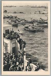 ISRAEL CHALUTZIM LANDING AT JAFFA PHOTO J. BENOR-KALTER VINTAGE POSTCARD Judaica