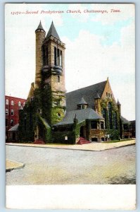 Chattanooga Tennessee TN Postcard Second Presbyterian Church Scene 1908 Antique