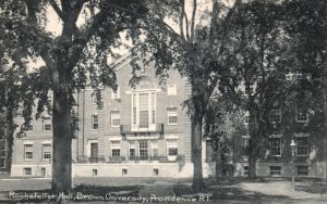 Vintage Postcard 1910 Rockefeller Hall Building Brown University Providence R.I.