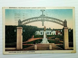 Vintage Postcard 1931 Oratoire Saint Joseph Entrance Montreal Canada