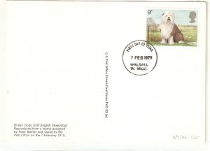 Animals. Old English Sheepdog British ÑPost Office Picture Card Series PHQ 33