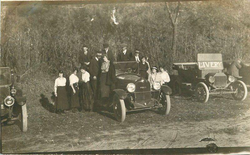 Autos Circa 1912 Paige Automobile Lively people RPPC real photo postcard 5270